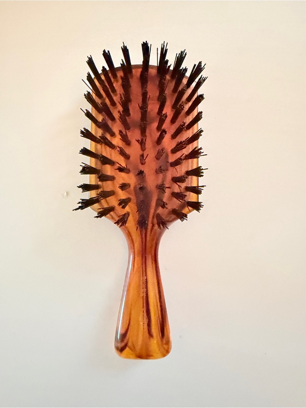 Vintage Stanley Tynex Short Paddle Hair Brush Amber Tortoiseshell 5.75”